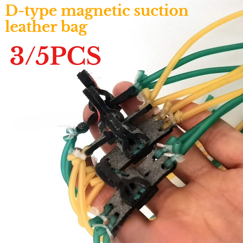 Hunting And Outdoor Supplies - 3/5PCS D-type Magnetic Suction Leather Pocket