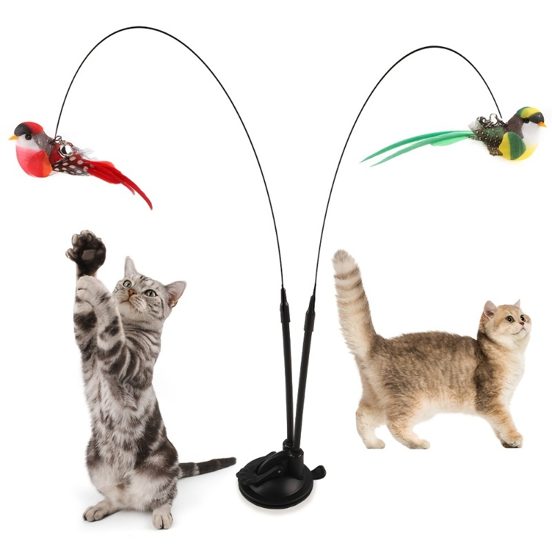 Outdoor Hunting Toys - Interactive Cat Wand - Anti-Slip Suction