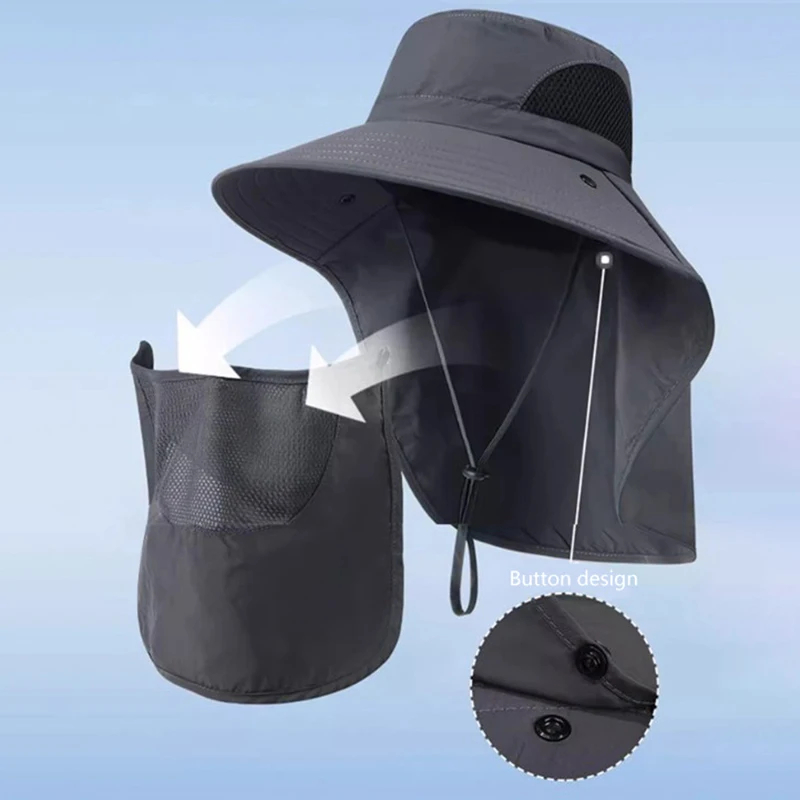 Summer Neck Flap Sun Hat Outdo - Mens Outdoor Hunting Hats 评论和价格
