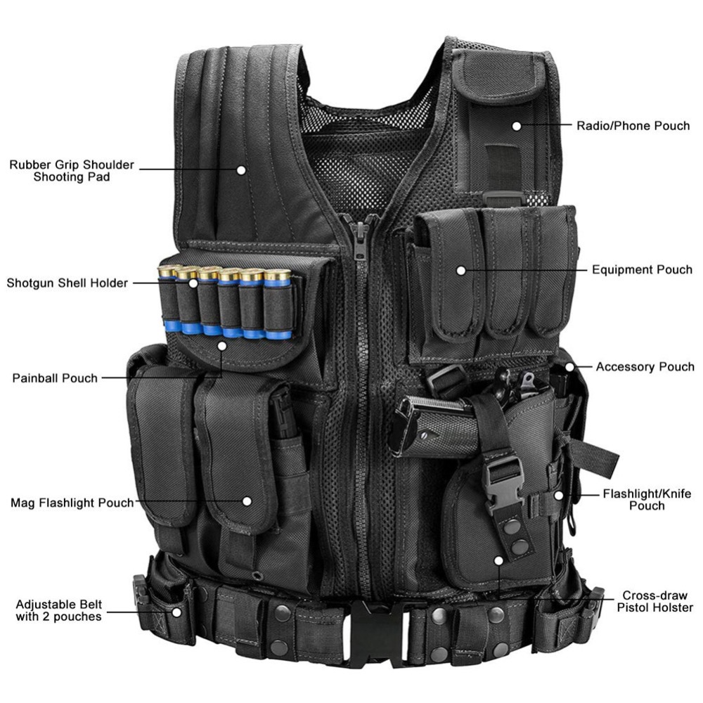 Adjustable Molle Tactical Vest - Outdoor Hunting Vest 评论和价格