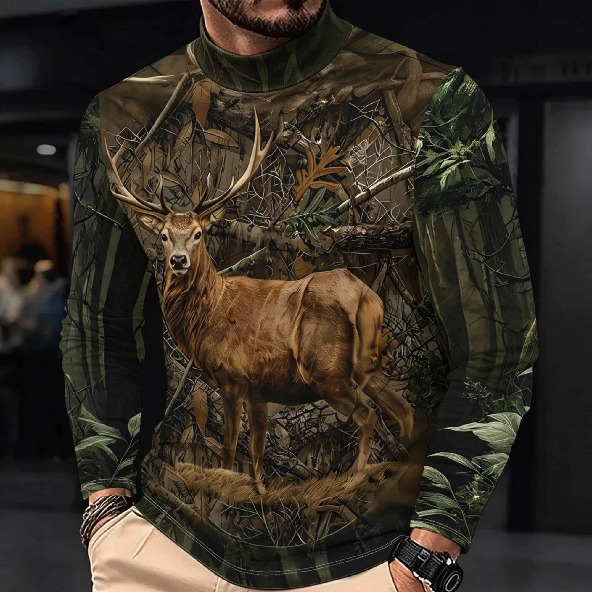 Hunting Outdoor Style Men 3D D - Outdoor Hunting Graphic Tees 评论和价格