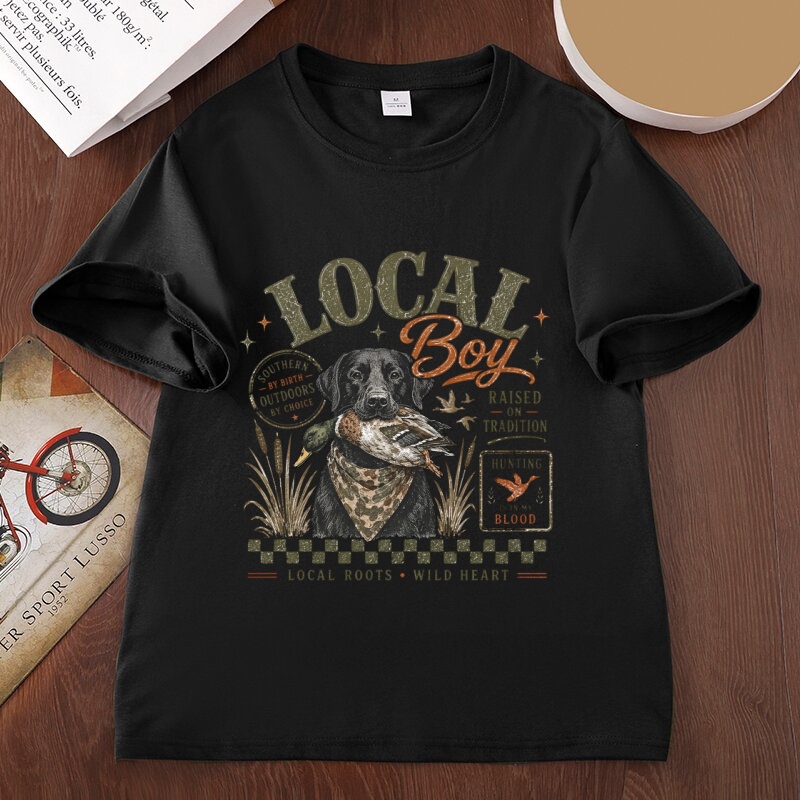 Local Boy Hunting Graphic T Sh - Outdoor Hunting Graphic Tees 评论和价格