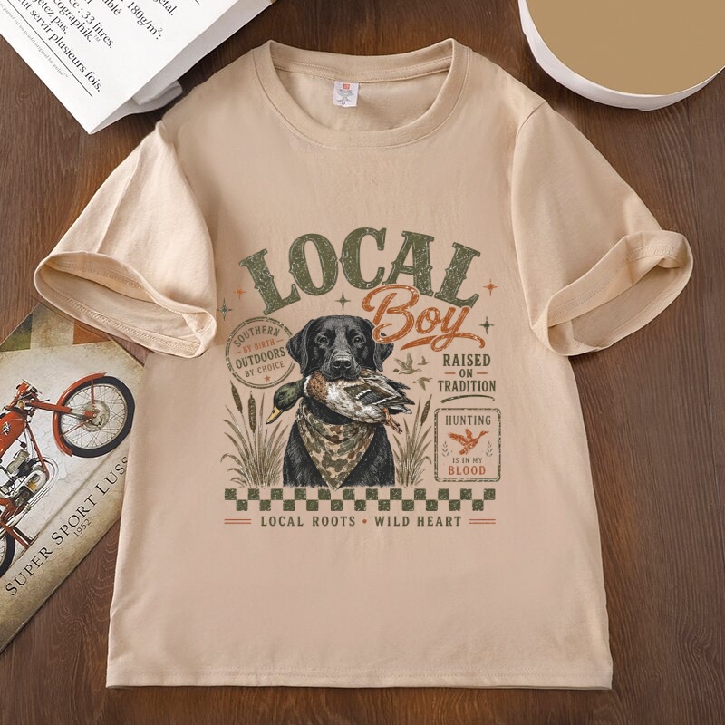 Local Boy Hunting Graphic T Sh - Outdoor Hunting Graphic Tees 评论和价格