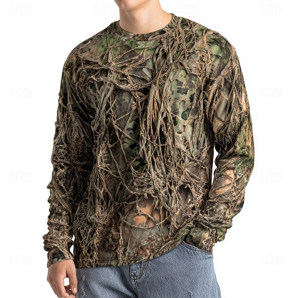 Men's Camo Animal Print Long S - Outdoor Hunting Graphic Tees 评论和价格