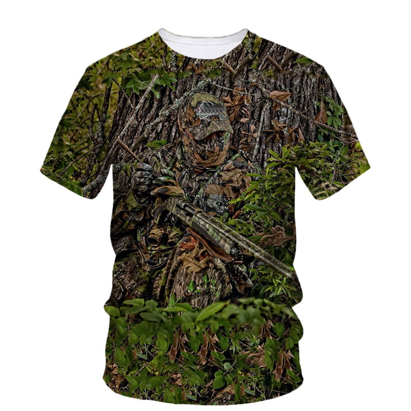 Summer Fashion New Hunting Cam - Outdoor Hunting Graphic Tees 评论和价格