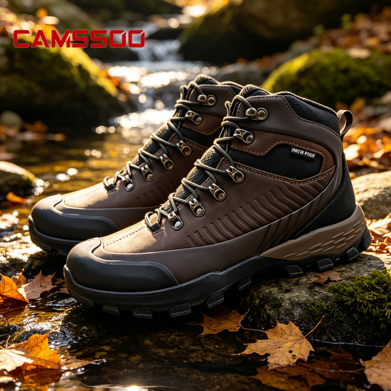 CAMSSOO cowhide hiking Shoes M - Hunting Outdoor Boots 评论和价格