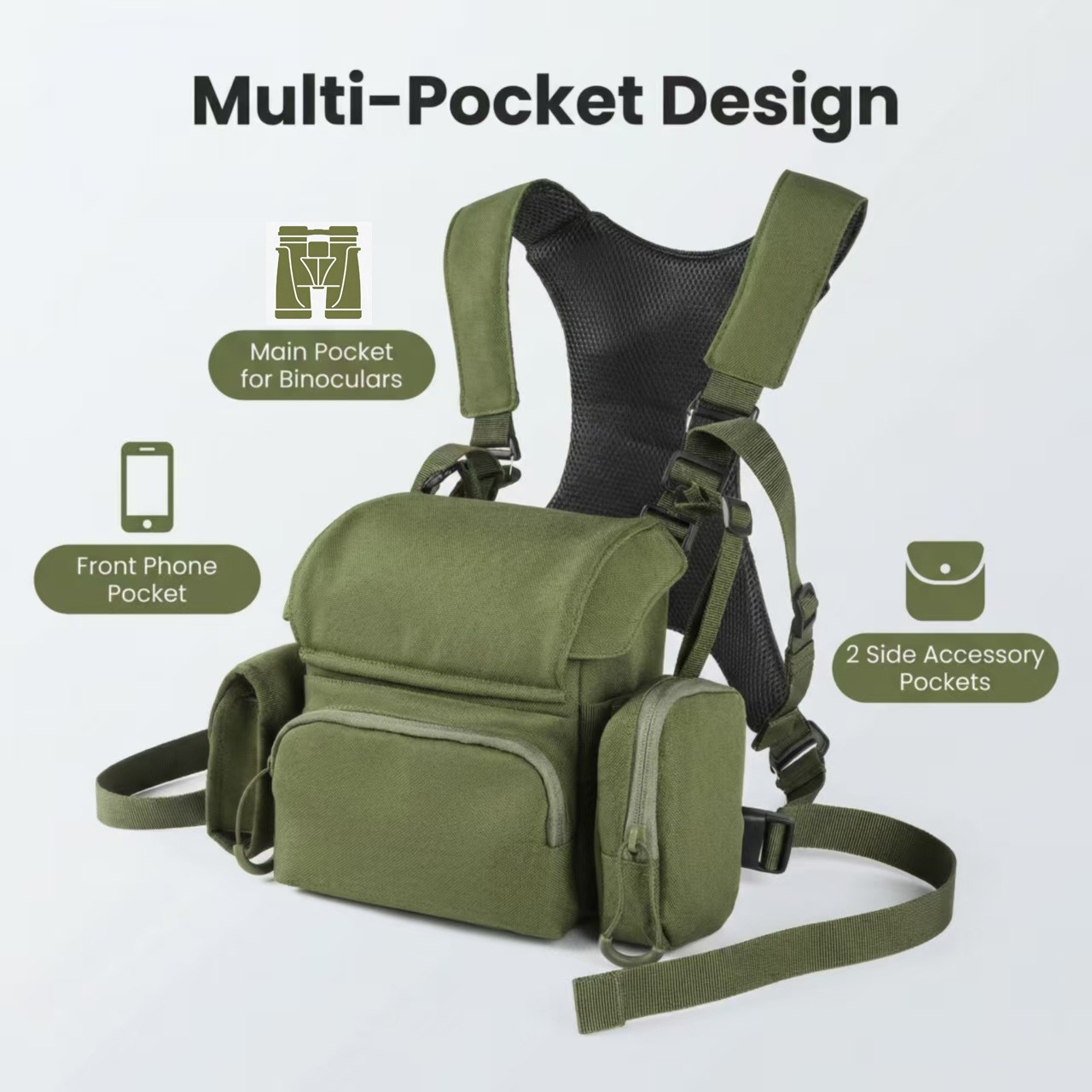 Tactical Binocular Harness Bag - Hunting Outdoor Watch 评论和价格