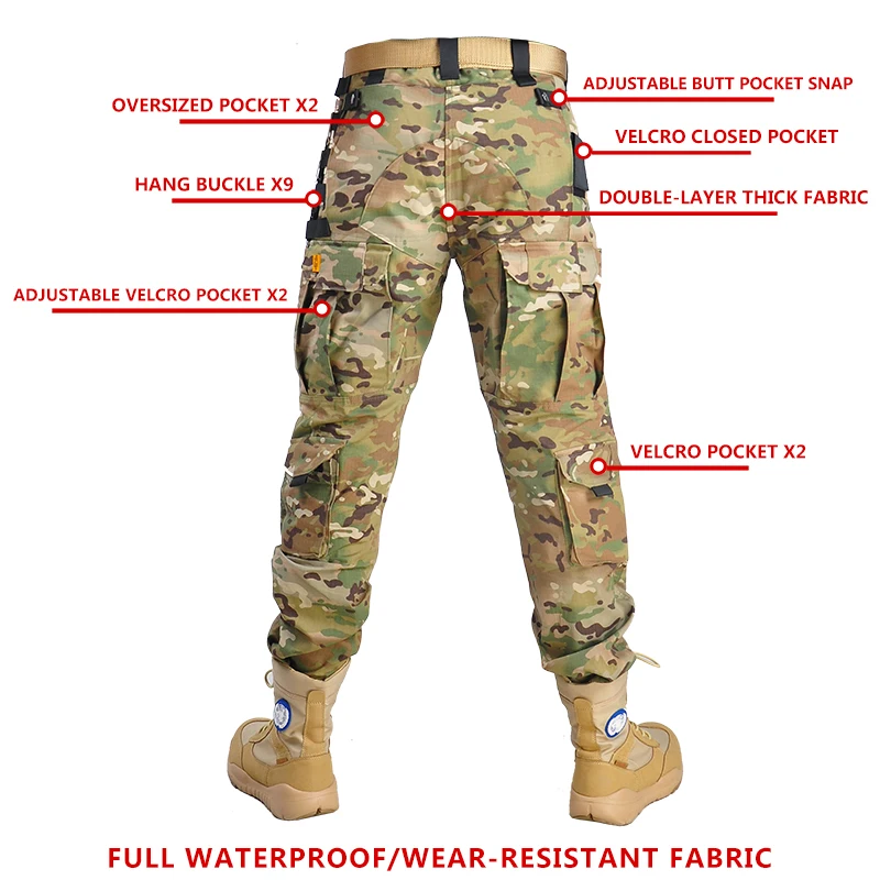Men Outdoor Tactical Camo Unif - Outdoor Hunting Pants Women 评论和价格