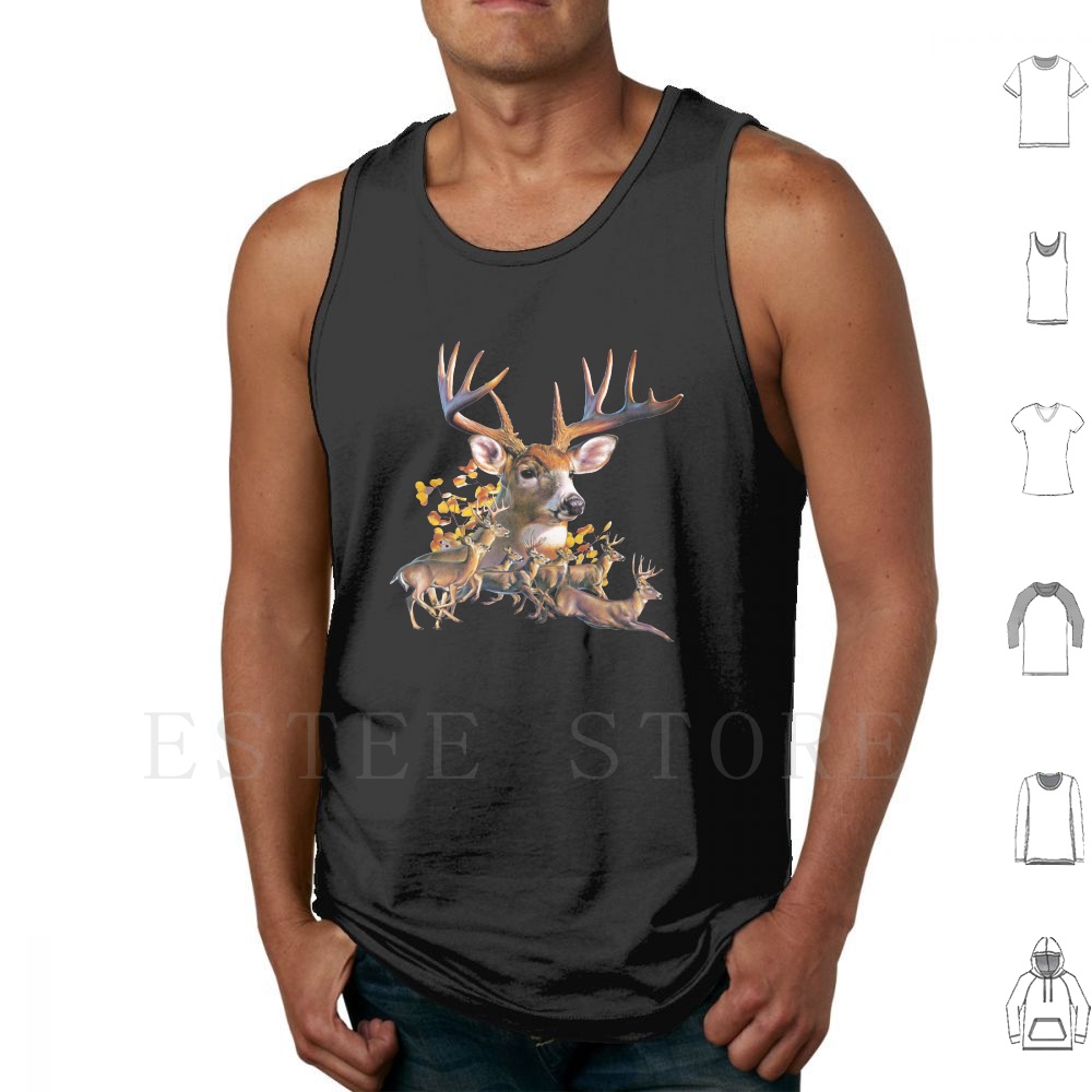 Deer Collage Tank Tops Vest Sl - Wildman Hunting & Outdoor Robertson 评论和价格
