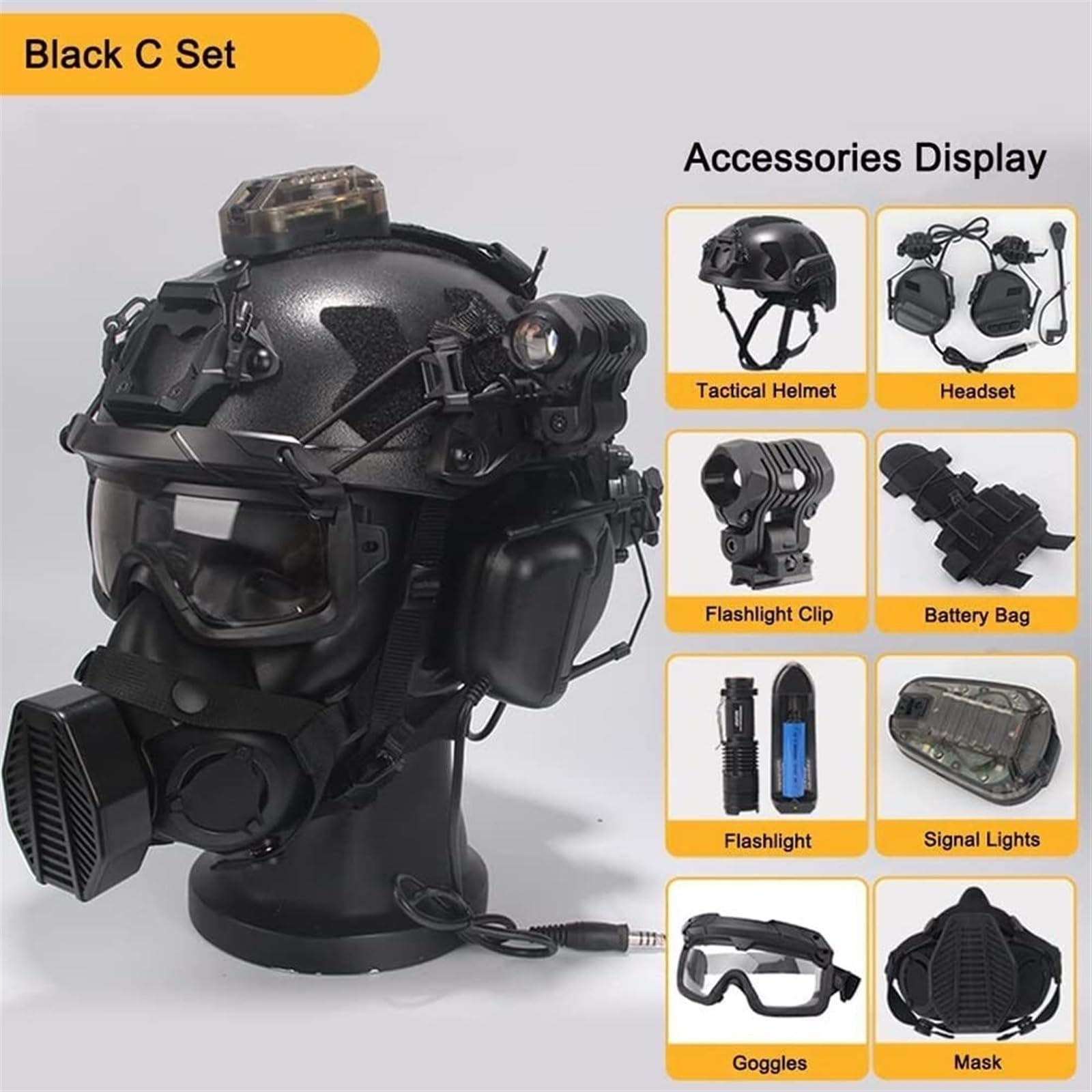 Airsoft Helmet Set with Noise  - Outdoor Hunting Movies 评论和价格