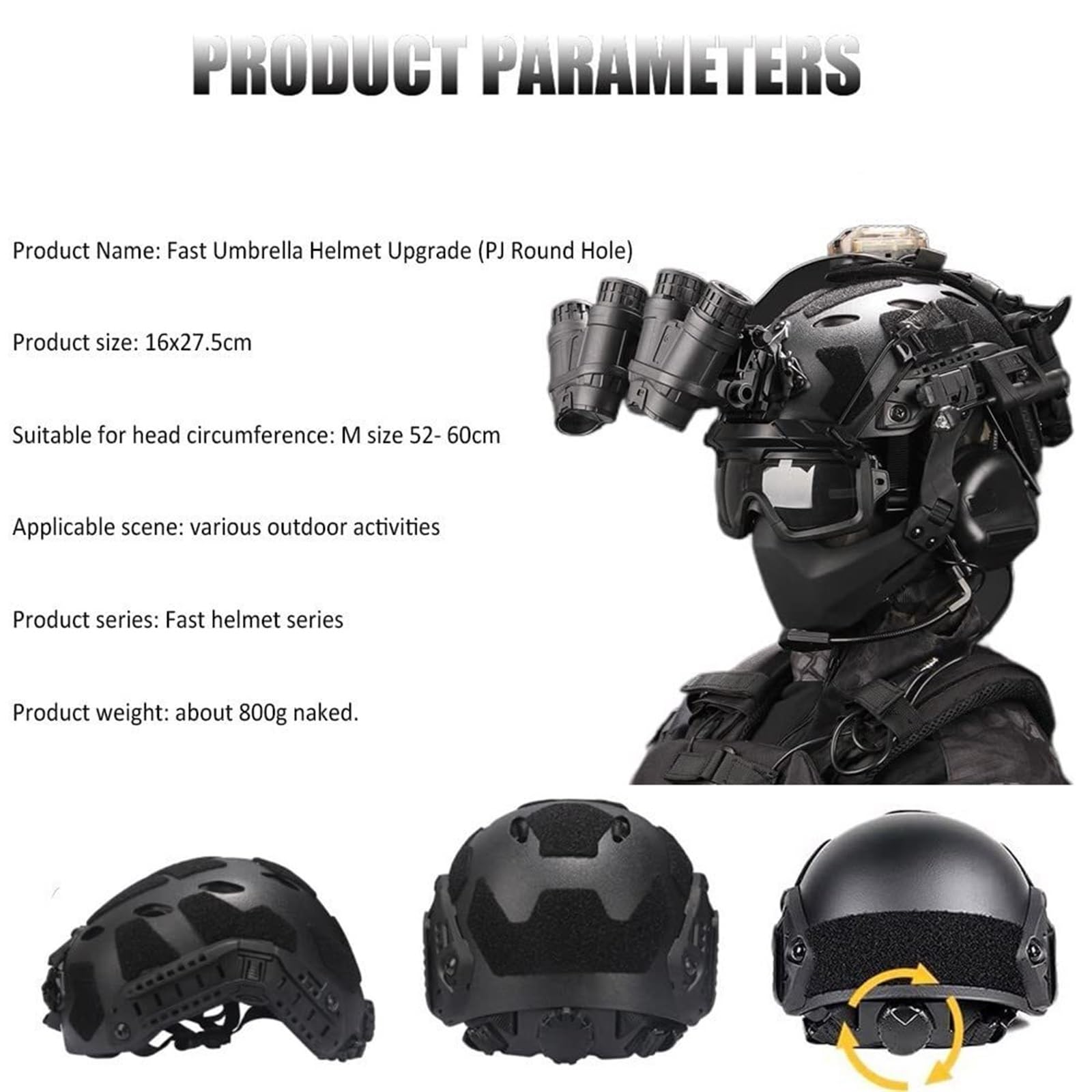 Airsoft Helmet Set with Noise  - Outdoor Hunting Movies 评论和价格