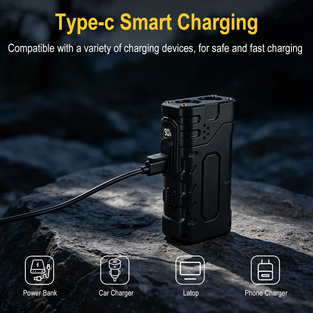 BORUIiT Hand Crank EDC LED Fla - Outdoor Hunting Lights 评论和价格