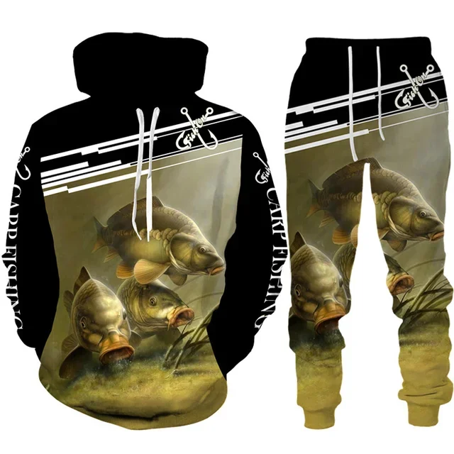 Novelty 3D Fish Printed Men Wo - Outdoor Hunting Pants Women 评论和价格