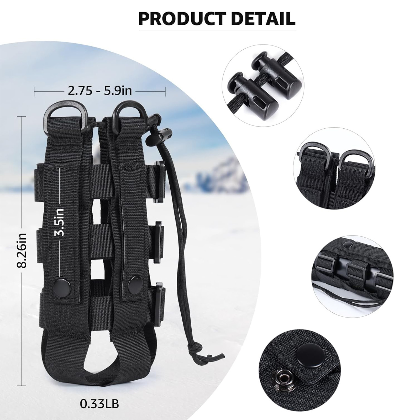 Molle Water Bottle Holder Pouc - Hunting Outdoor Gear 评论和价格