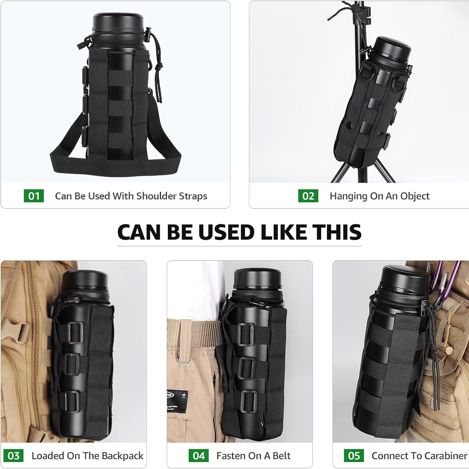 Molle Water Bottle Holder Pouc - Hunting Outdoor Gear 评论和价格