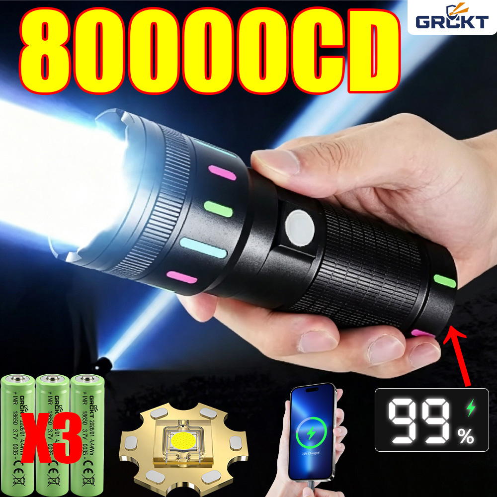 80000CD Most Powerful LED Flas - Outdoor Hunting Lights 评论和价格
