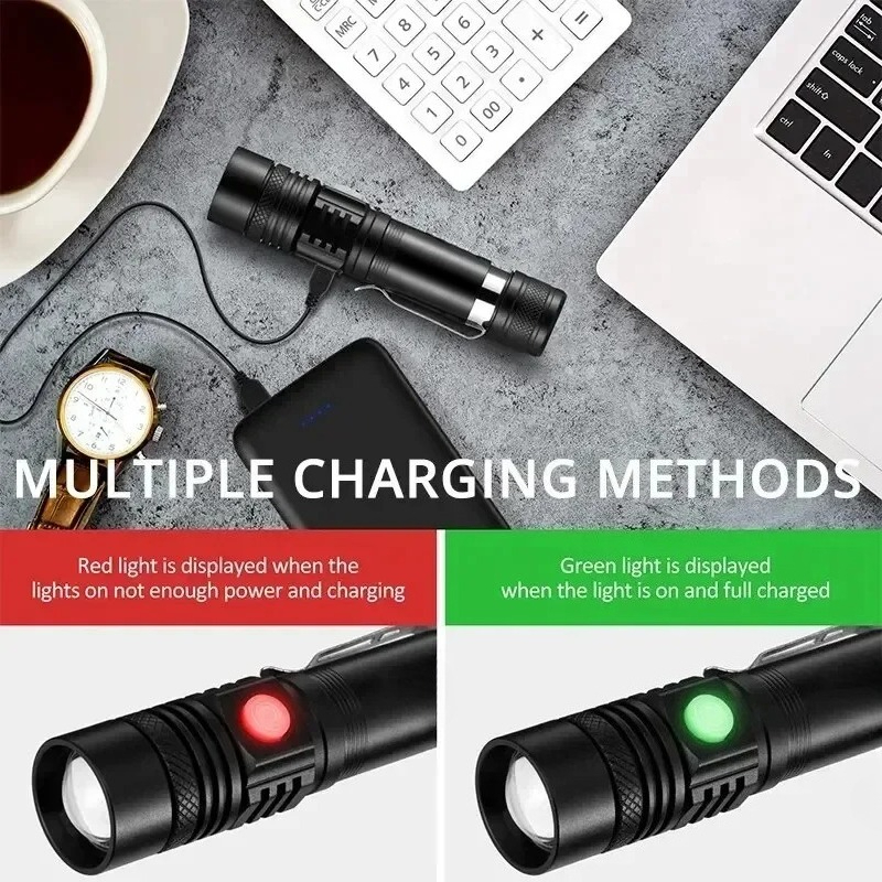 T6 LED Rechargeable Flashlight - Outdoor Hunting Lights 评论和价格