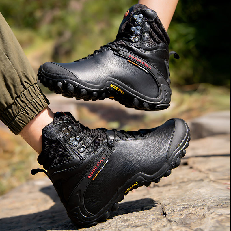 Cow Leather Men Winter Hiking  - Hunting Outdoor Boots 评论和价格