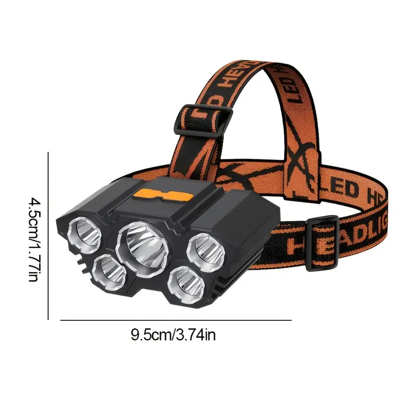 Portable 5LED Outdoor Headlamp - Outdoor Hunting Lights 评论和价格